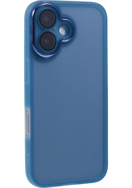 Dksm Serisi iPhone 16 Kılıfı Elektrokaplama Kamera Çerçevesi Tpu Telefon Kılıfı-Şeffaf Camgöbeği (Yurt Dışından)