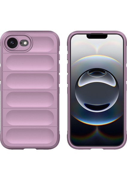 Amorus iPhone 16E Kılıf Darbeye Dayanıklı Yumuşak Tpu Sağlam Telefon Arka Kapağı-Açık Mor (Yurt Dışından)