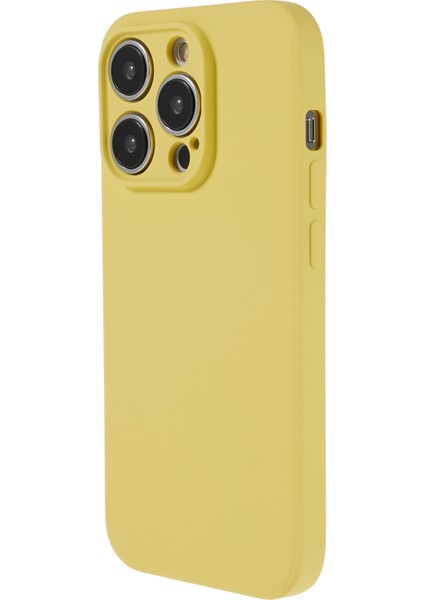 iPhone 15 Pro Max Için Candy Color Shell Yumuşak Tpu Telefon Kılıfı Fiber Astarlı Ka Telefon Kılıfı-Sarı (Yurt Dışından)
