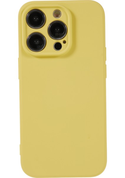 iPhone 15 Pro Max Için Candy Color Shell Yumuşak Tpu Telefon Kılıfı Fiber Astarlı Ka Telefon Kılıfı-Sarı (Yurt Dışından) modelleri