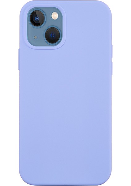 iPhone 15 Esnek Sıvı Silikon Telefon Kılıfı Yumuşak Astar Düşmeye Lı Kapak-Açık Mor (Yurt Dışından)