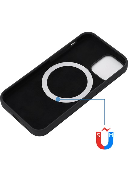 iPhone 14 6.1 Inç Magsafe Kablosuz Şarjlı Telefon Kılıfı ile Uyumlu Yumuşak Çizilmez Silikon Kapak-Siyah (Yurt Dışından) modelleri