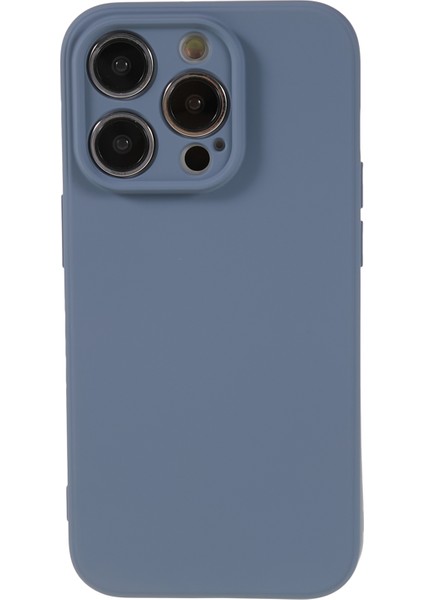 iPhone 15 Pro Max Için Candy Color Shell Yumuşak Tpu Telefon Kılıfı Fiber Astarlı Ka Telefon Kılıfı-Lavanta Gri (Yurt Dışından) modelleri
