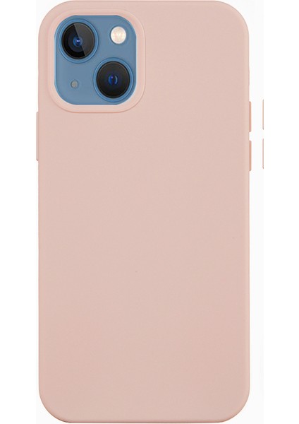 iPhone 15 Esnek Sıvı Silikon Telefon Kılıfı Yumuşak Astar Düşmeye Lı Kapak-Pembe (Yurt Dışından)