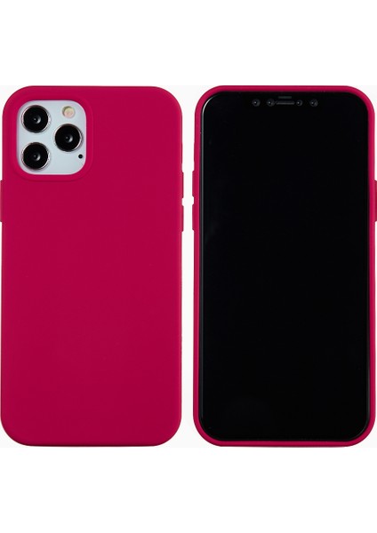 iPhone 12 Pro Max 6.7 Inç Sıvı Silikon Yumuşak Cep Telefonu Kılıfı Akıllı Telefon Kılıfı-Gül (Yurt Dışından)