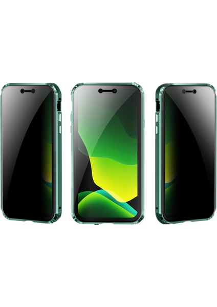 35 Derece Ön Cam Ön Cam Manyetik Kurulum Metal Çerçeve + Temperli Cam Telefon Kabuğu iPhone 11 6.1 Inç (2019) - Siyah (Yurt Dışından) fiyatları