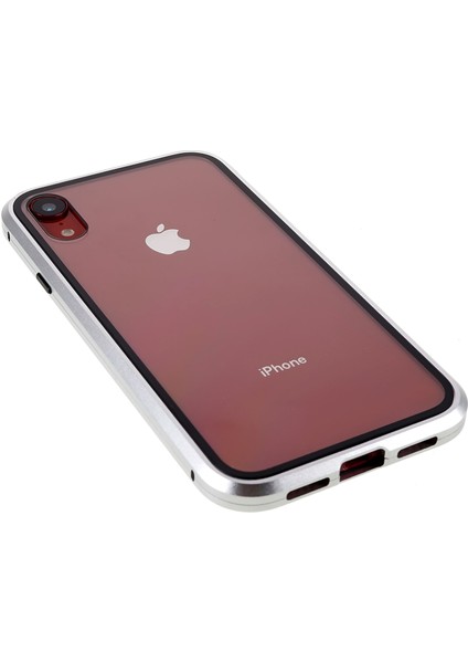 iPhone Xr 6.1 Inç Gizlilik Manyetik Kılıf Gözetleme Önleyici Çift Taraflı Temperli Cam + Metal Tampon Çerçeve Tam Koruyucu Telefon Kılıfı-Gümüş (Yurt Dışından) fırsatları