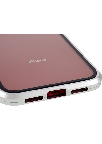 iPhone Xr 6.1 Inç Gizlilik Manyetik Kılıf Gözetleme Önleyici Çift Taraflı Temperli Cam + Metal Tampon Çerçeve Tam Koruyucu Telefon Kılıfı-Gümüş (Yurt Dışından) indirimleri