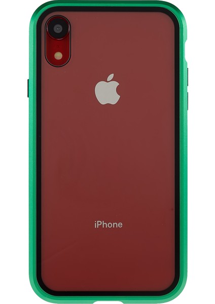 iPhone Xr 6.1 Inç Gizlilik Manyetik Kılıf Gözetleme Önleyici Çift Taraflı Temperli Cam + Metal Tampon Çerçeve Tam Koruyucu Telefon Kılıfı-Yeşil (Yurt Dışından) fiyatları