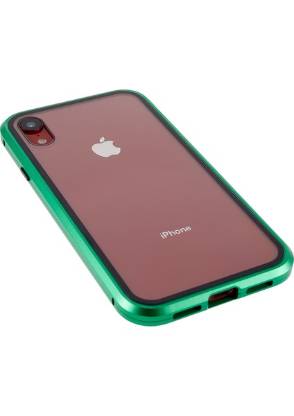 iPhone Xr 6.1 Inç Gizlilik Manyetik Kılıf Gözetleme Önleyici Çift Taraflı Temperli Cam + Metal Tampon Çerçeve Tam Koruyucu Telefon Kılıfı-Yeşil (Yurt Dışından) fırsatları