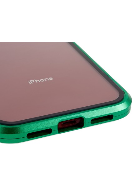 iPhone Xr 6.1 Inç Gizlilik Manyetik Kılıf Gözetleme Önleyici Çift Taraflı Temperli Cam + Metal Tampon Çerçeve Tam Koruyucu Telefon Kılıfı-Yeşil (Yurt Dışından) indirimleri