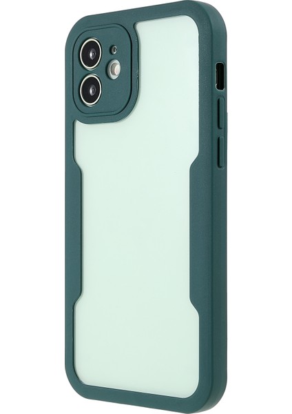 iPhone 12 6.1 Inç Için Tamamen Sarılı Pet Ekran Koruyucu + Akrilik Arka Panel + Tpu Çerçeve Düşmeye Dayanıklı Koruyucu Kılıf - Gece Yarısı Yeşili (Yurt Dışından) modelleri