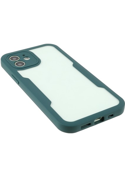 iPhone 12 6.1 Inç Için Tamamen Sarılı Pet Ekran Koruyucu + Akrilik Arka Panel + Tpu Çerçeve Düşmeye Dayanıklı Koruyucu Kılıf - Gece Yarısı Yeşili (Yurt Dışından) fırsatları