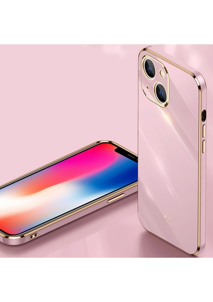 Xınlı iPhone 13 Mini 5.4 Inç Hassas Lens Kesikli Galvanik Altın Kenar Tpu Telefon Kılıfı Koruyucu Kapak-Pembe (Yurt Dışından) fırsatları
