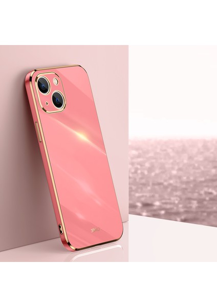 Xınlı iPhone 13 Mini 5.4 Inç Hassas Lens Kesikli Galvanik Altın Kenar Tpu Telefon Kılıfı Koruyucu Kapak-Kırmızı (Yurt Dışından) modelleri