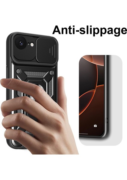 iPhone 16E Kılıfı Için Kayar Kamera Kapağı Pc+Tpu Destekli Telefon Kılıfı-Gül Altını (Yurt Dışından) indirimleri