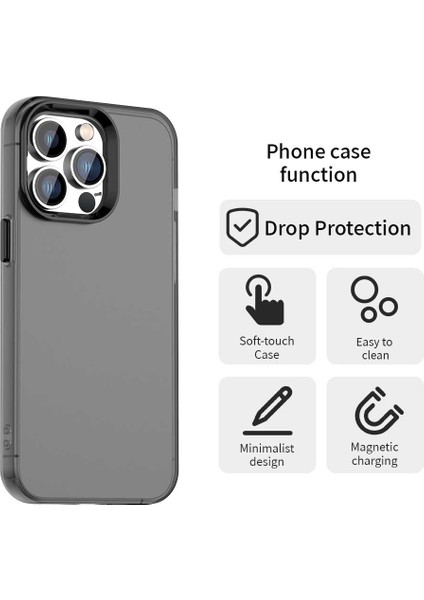 iPhone 13 Pro Max Kılıfı Pc+Tpu+Pet Mat Düşmeye Karşı Dayanıklı Telefon Arka Kapağı-Siyah (Yurt Dışından) fiyatları