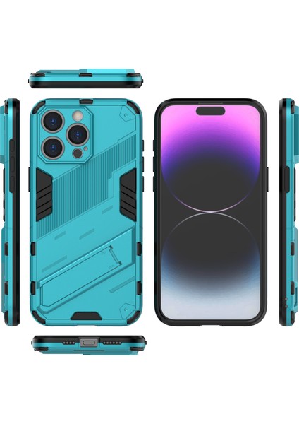 iPhone 16 Pro Kılıf Pc+Tpu Darbeye Dayanıklı Telefon Kılıfı Kickstand Ile-Mavi (Yurt Dışından) fırsatları