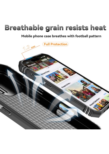 iPhone 16 Pro Max Kılıf Halka Destekli Kayar Kamera Kapağı Pc+Tpu Telefon Kılıfı-Siyah (Yurt Dışından) fırsatları