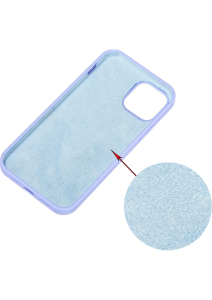 iPhone 12 Pro Max 6.7 Inç Sıvı Silikon Yumuşak Cep Telefonu Kılıfı Akıllı Telefon Kılıfı-Açık Mor (Yurt Dışından) modelleri