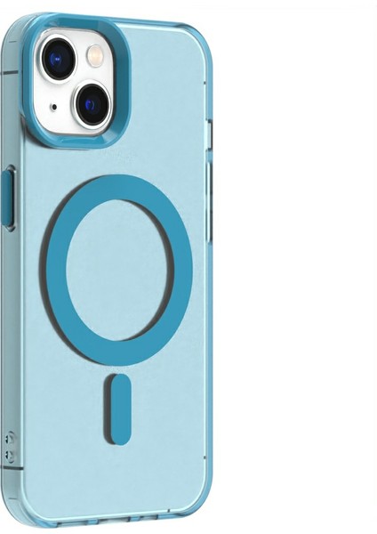 Candy Series iPhone 15 Plus/14 Plus Kılıf Magsafe Pc+Tpu+Pet Düşmeye Karşı Telefon Kılıfı ile Uyumlu-Mavi (Yurt Dışından) fiyatları