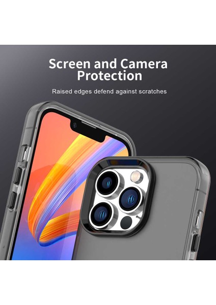 iPhone 13 Pro Max Kılıfı Pc+Tpu+Pet Mat Düşmeye Karşı Dayanıklı Telefon Arka Kapağı-Siyah (Yurt Dışından) indirimleri