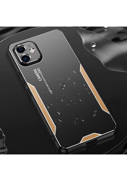 iPhone 11 Sert Kabuk Telefon Kılıfı Parmak Izi Önleyici Mat Alüminyum Alaşımlı Kapak-Altın (Yurt Dışından) fiyatları