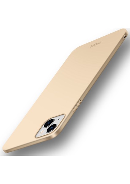 Mofı Shield Ince Buzlu Kaplama Yüzey Sert Plastik Cep Telefonu Arka Kılıf Koruyucu iPhone 13 6.1 Inç-Altın (Yurt Dışından)