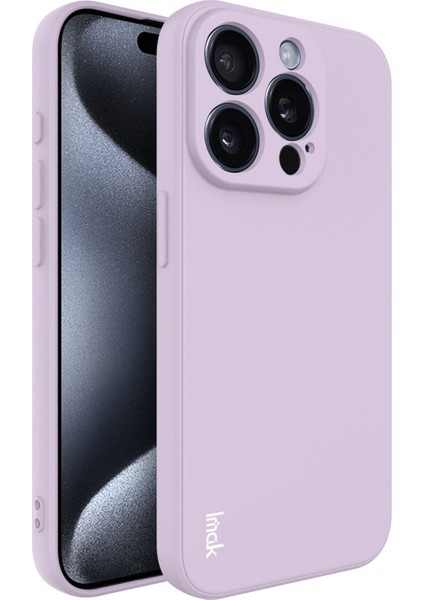 Imak Uc-4 Serisi iPhone 15 Pro Kılıfı Düz ​​kenar Esnek Tpu Telefon Kılıfı-Mor (Yurt Dışından)