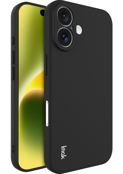 Imak Uc-4 Serisi iPhone 16 Tpu Kılıf Yumuşak Telefon Kılıfı Düz ​​kenar-Siyah (Yurt Dışından)