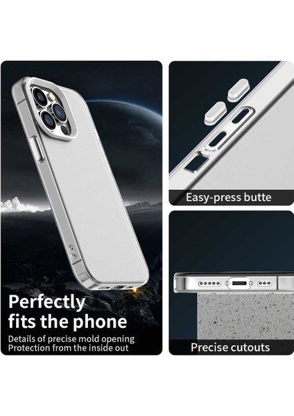 iPhone 14 Pro Kılıf Pc+Tpu+Pet Mat Düşmeye Karşı Telefon Arka Kapağı-Beyaz (Yurt Dışından) fırsatları