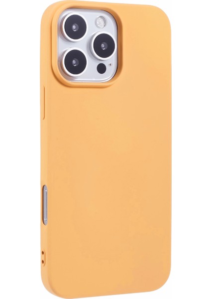 iPhone 16 Pro Max Tpu Kılıf Darbeye Dayanıklı Yumuşak Tpu Fiber Astarlı Telefon Kılıfı-Turuncu (Yurt Dışından)