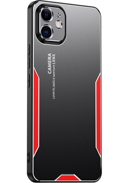 iPhone 11 Sert Kabuk Telefon Kılıfı Parmak Izi Önleyici Mat Alüminyum Alaşımlı Kapak-Kırmızı (Yurt Dışından)