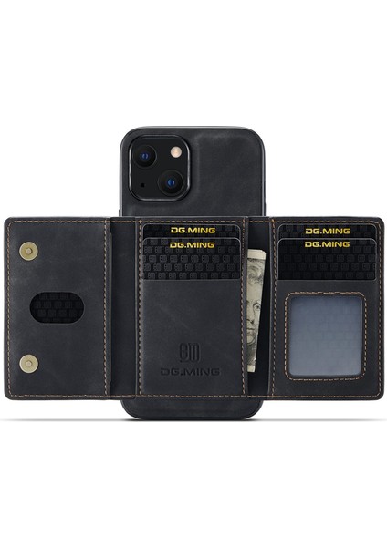 Dg.mıng M2 Serisi iPhone 14 6.1 Inç Darbeye Dayanıklı Düşmeye Karşı Manyetik Emici Ayaklı Tasarım Telefon Kılıfı Çıkarılabilir Cüzdanlı-Siyah (Yurt Dışından) fiyatları
