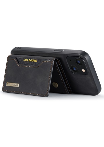 Dg.mıng M2 Serisi iPhone 14 6.1 Inç Darbeye Dayanıklı Düşmeye Karşı Manyetik Emici Ayaklı Tasarım Telefon Kılıfı Çıkarılabilir Cüzdanlı-Siyah (Yurt Dışından) fırsatları