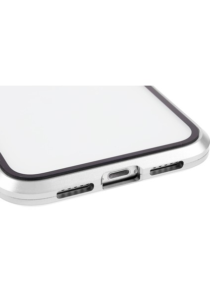 iPhone 11 6.1 Inç Için Gözetleme Önleyici Manyetik Kılıf Çift Taraflı Temperli Cam + Mıknatıs Emici Metal Tampon Çerçeve Tam Gövde Koruma Kılıfı-Gümüş (Yurt Dışından) indirimleri