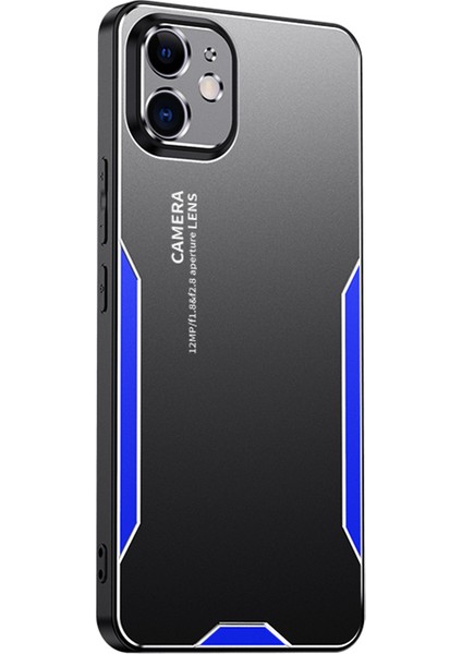 iPhone 11 Sert Kabuk Telefon Kılıfı Parmak Izi Önleyici Mat Alüminyum Alaşımlı Kapak-Mavi (Yurt Dışından)
