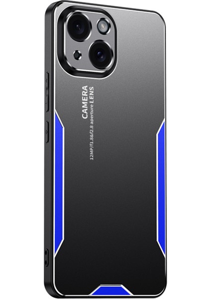 iPhone 15 Plus Kılıf Alüminyum Alaşım + Tpu + Pc Mat Kaplama Akıllı Telefon Kılıfı - Mavi (Yurt Dışından)