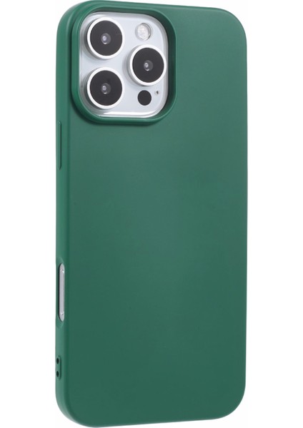 iPhone 16 Pro Max Tpu Kılıf Darbeye Dayanıklı Yumuşak Tpu Fiber Astarlı Telefon Kılıfı-Ordu Yeşili (Yurt Dışından)