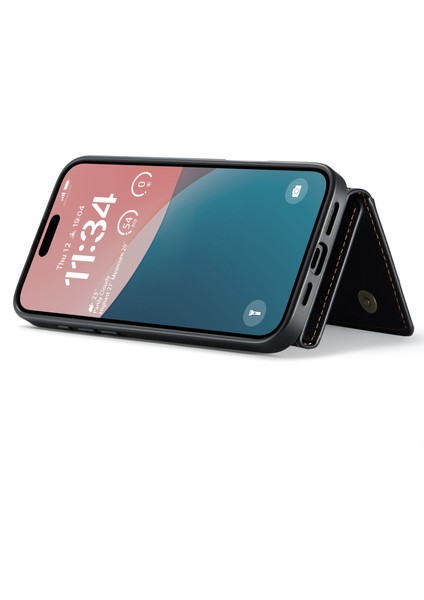 Dg.mıng M2 Serisi iPhone 16 Plus Kılıf Pu+Pc+Tpu Telefon Kılıfı Çıkarılabilir Cüzdan-Siyah (Yurt Dışından) indirimleri