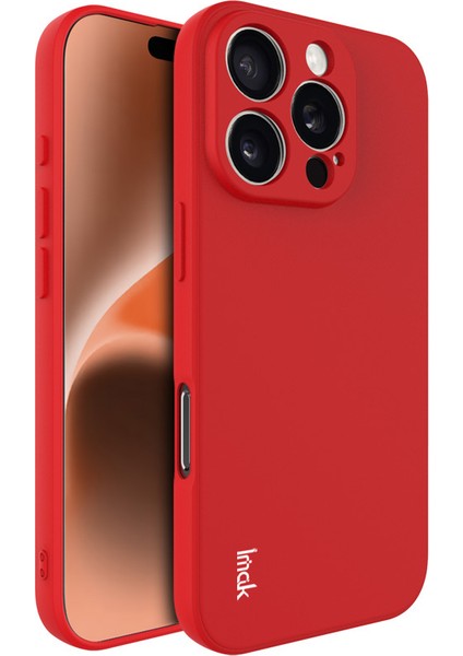 Imak Uc-4 Serisi iPhone 16 Pro Tpu Kılıf Yumuşak Telefon Kılıfı Düz ​​kenar-Kırmızı (Yurt Dışından)