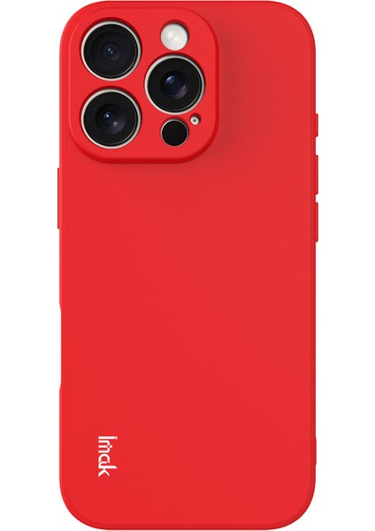 Imak Uc-4 Serisi iPhone 16 Pro Tpu Kılıf Yumuşak Telefon Kılıfı Düz ​​kenar-Kırmızı (Yurt Dışından) modelleri