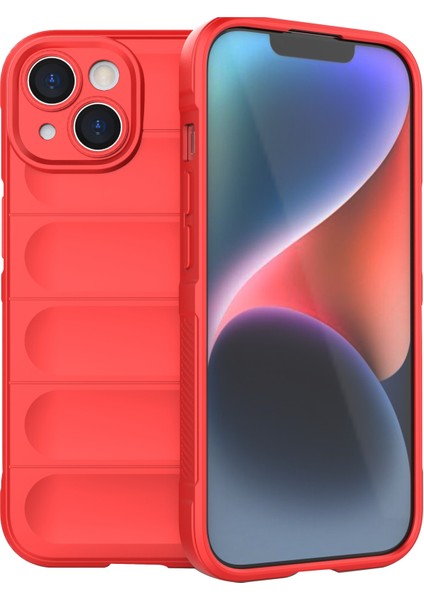iPhone 15 Yumuşak Tpu Cep Telefonu Kılıfı Düşmeye Karşı Dayanıklı Telefon Arka Kapağı-Kırmızı (Yurt Dışından)