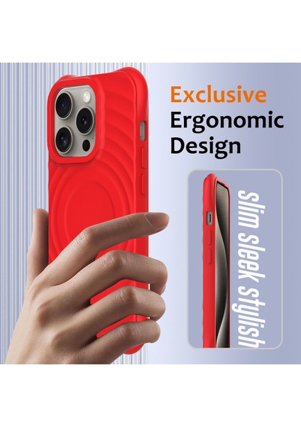 iPhone 12/12 Pro Koruyucu Kılıf Yumuşak Sıvı Silikon Telefon Kılıfı Magsafe-Red ile Uyumlu (Yurt Dışından) fırsatları