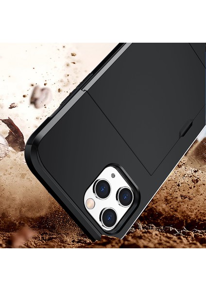 iPhone 12 Pro/12 Için Çizilmez Dayanıklı Darbeye Dayanıklı Toz Geçirmez Telefon Çantası Kapağı Sürgülü Kart Yuvası Plastik + Tpu Hibrit Kabuk Telefon Kılıfı-Pembe (Yurt Dışından) fiyatları