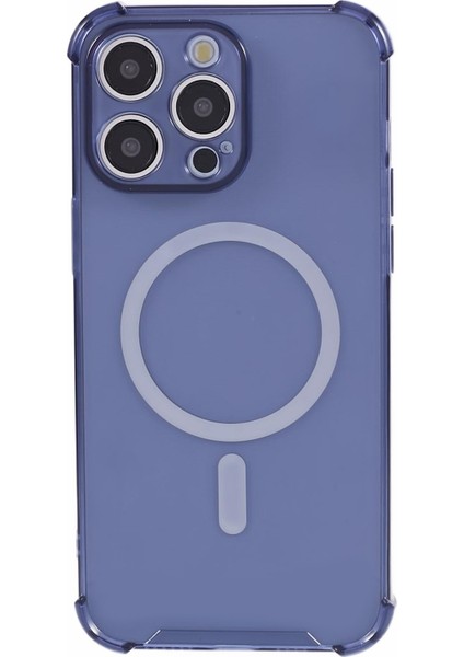 iPhone 15 Pro Max Tpu Kılıf Güçlendirilmiş Köşe Telefon Kılıfı Magsafe-Blue ile Uyumlu (Yurt Dışından) modelleri