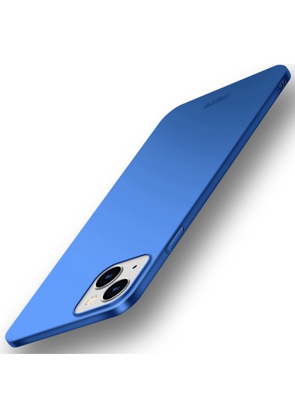 Mofı Jk Pc ​​series-1 Shield iPhone 14 Plus 6.7 Inç Mat Telefon Kılıfı Sert Pc Parmak Izi Önleyici Kılıf Kayışlı-Mavi (Yurt Dışından)