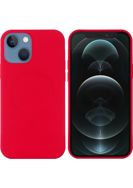 iPhone 13 Kılıfı Magsafe Sıvı Silikon Telefon Kılıfı ile Uyumlu-Kırmızı (Yurt Dışından) fiyatları