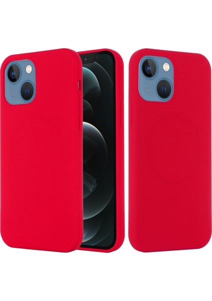 iPhone 13 Kılıfı Magsafe Sıvı Silikon Telefon Kılıfı ile Uyumlu-Kırmızı (Yurt Dışından) indirimleri