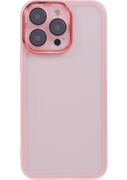 Dksm Serisi iPhone 13 Pro Kılıf Elektrokaplama Kamera Çerçevesi Tpu Telefon Kılıfı-Şeffaf Pembe (Yurt Dışından) modelleri